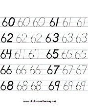 okul öncesi 60 dan 70 ye kadarki sayılar çizgi çalışması